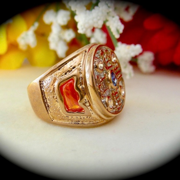 Stunning Men’s Ring Gold filled 18K new Engagement Fashion - Picture 2 of 3